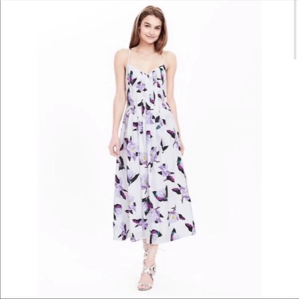 Banana Republic floral ankle length dress